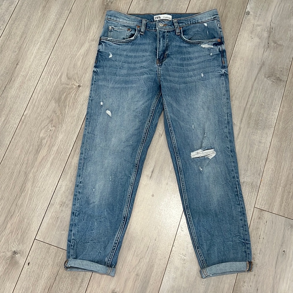Zara Mid Rise Stretchy Denim